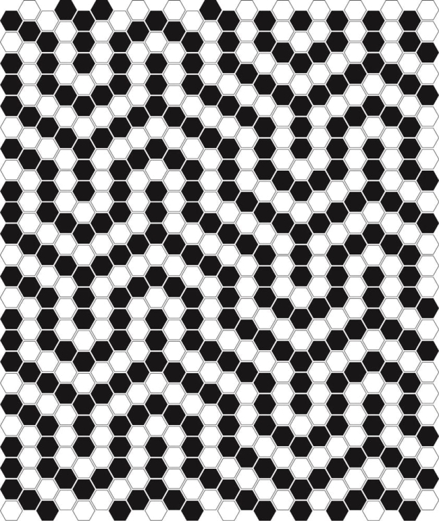 Dunin Mini Hexagon B&W Coral czarno biała mozaika