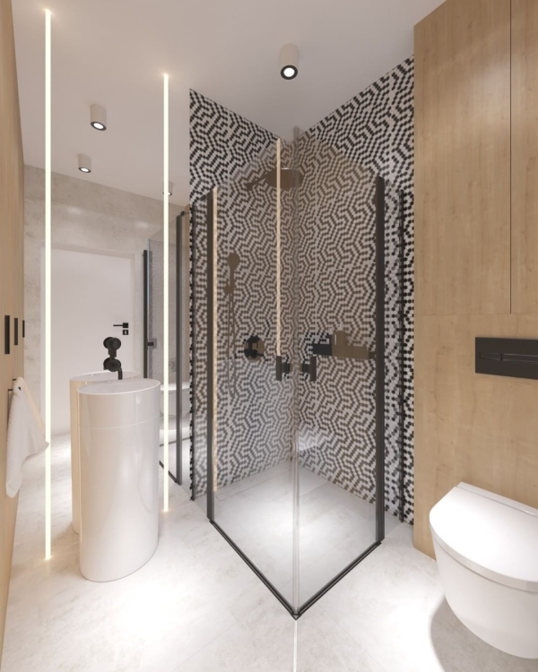 Dunin Mini Hexagon B&W Coral czarno biała mozaika