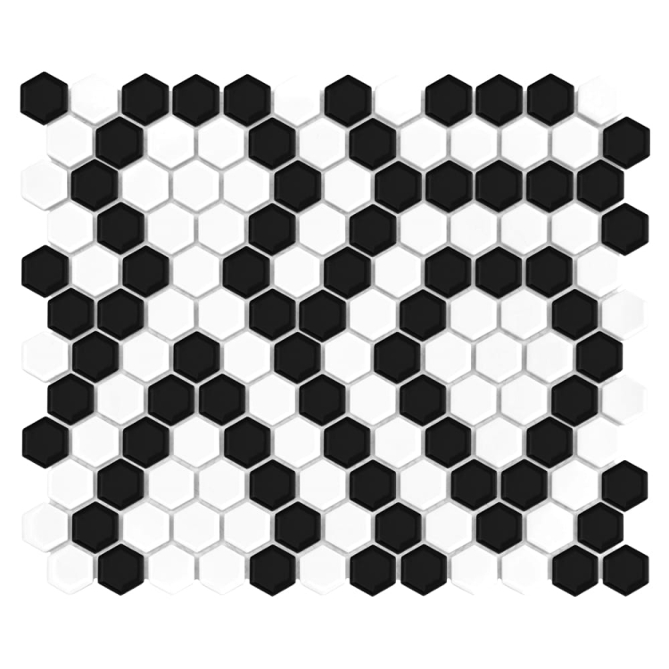 Dunin Mini Hexagon B&W Lace czarno biała mozaika