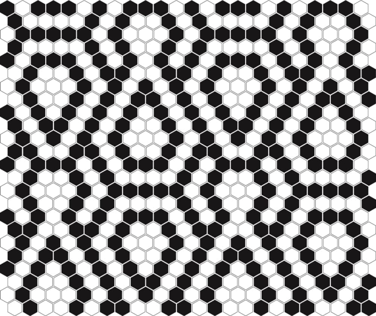 Dunin Mini Hexagon B&W Lace czarno biała mozaika