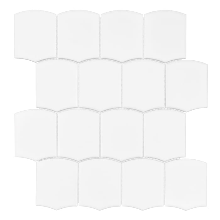 Dunin Arcado White Matt biała mozaika gresowa
