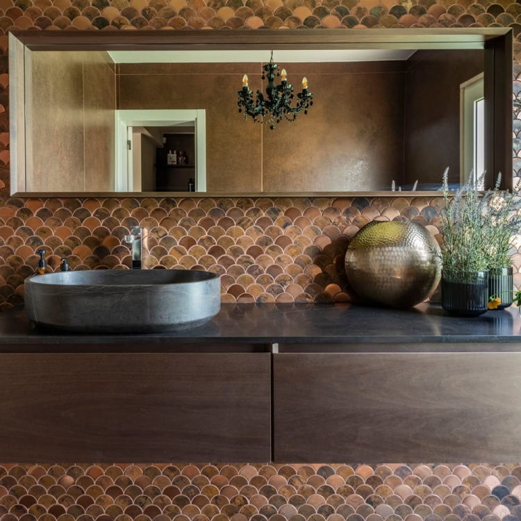 L'Antic Colonial Drop Copper Brushed metalowa mozaika miedziana łuska