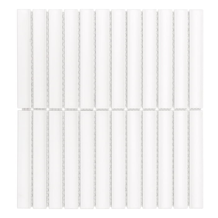Dunin KitKat White Matt biała matowa mozaika typu finger-stick