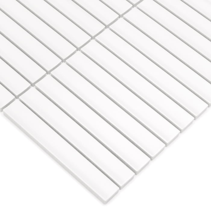 Dunin KitKat White Matt biała matowa mozaika typu finger-stick