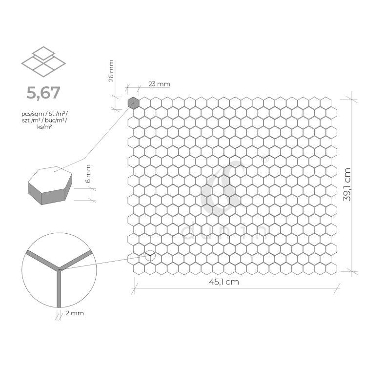 Dunin House Loves Mini Hexagon Garland Cotton