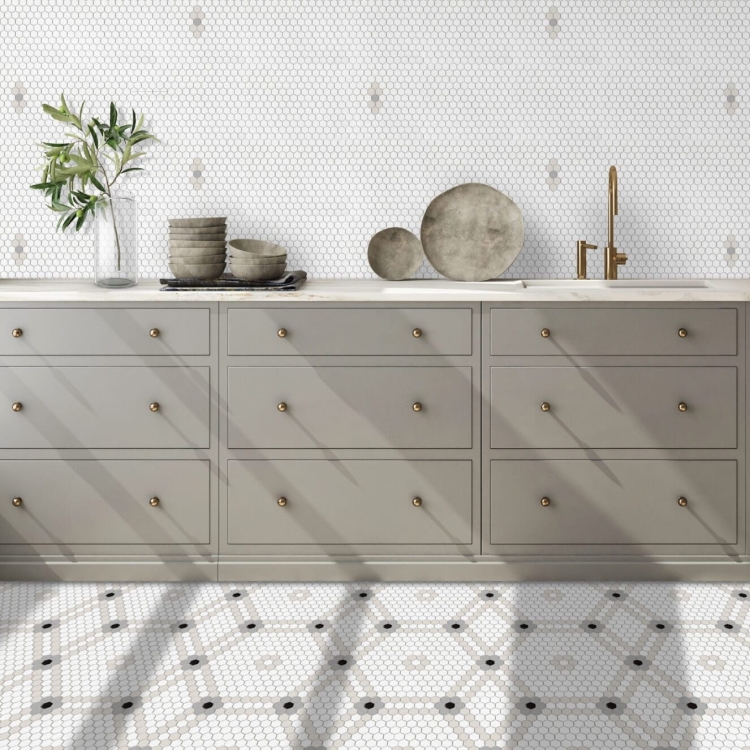 Dunin House Loves Mini Hexagon Doublehex Cotton