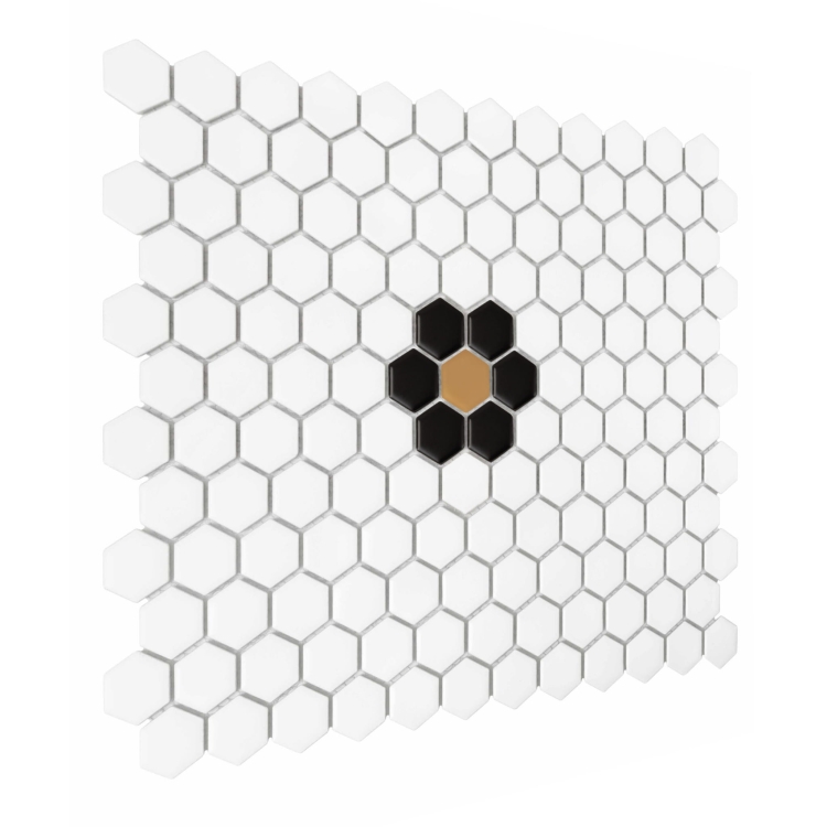 Dunin House Loves Mini Hexagon Daisy Black