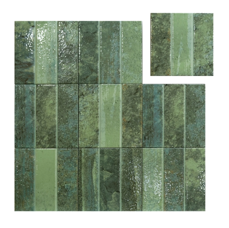 Dune Terraluz Verde 14,7x14,7 cegiełki ścienne mat z połyskiem