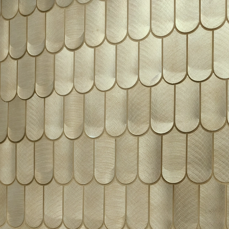 Dune Scale Gold metalowa złota mozaika łuski