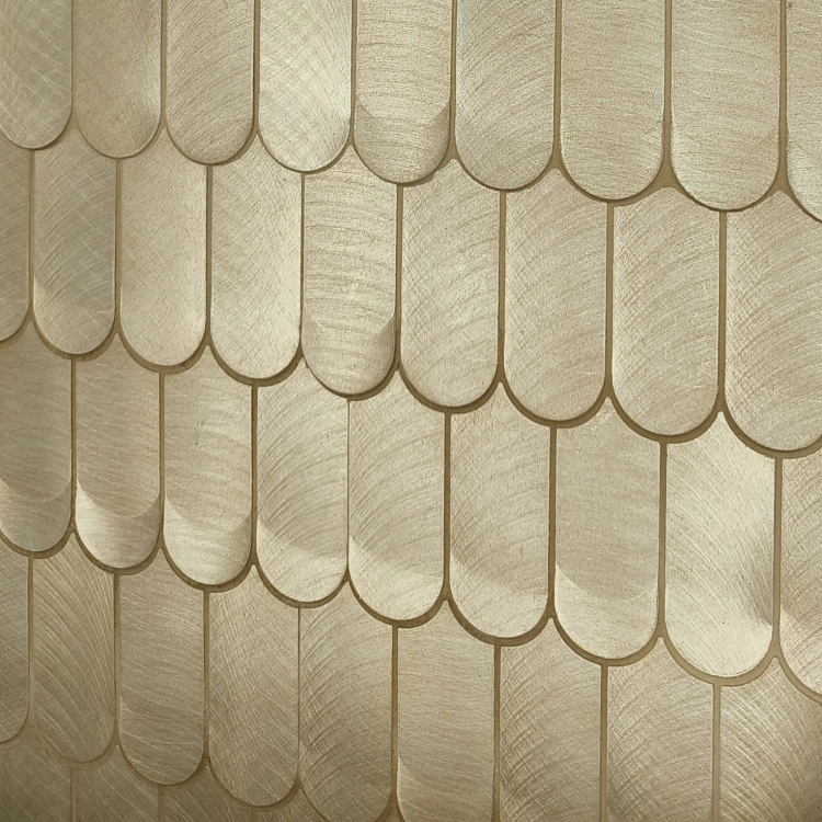 Dune Scale Gold metalowa złota mozaika łuski