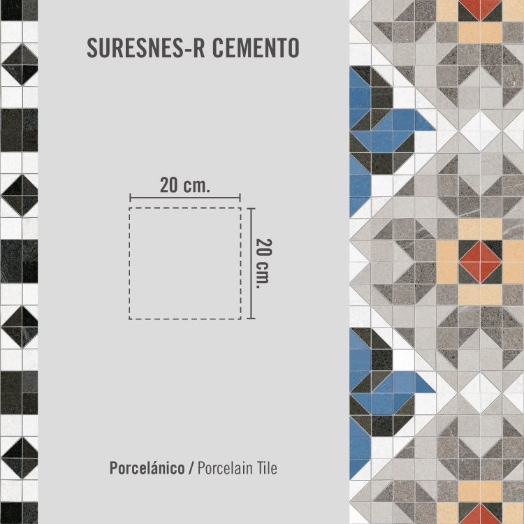 Vives Seine Suresnes-R Cemento 20x20