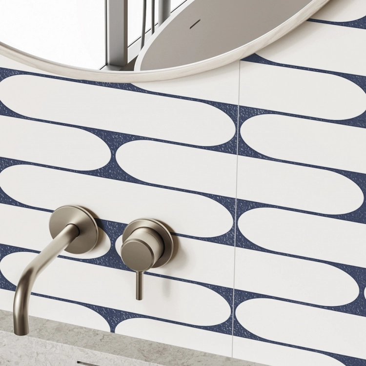 Aparici Rado Blue Ornato 29,75x99,55 dekoracyjne płytki ścienne biszkopty