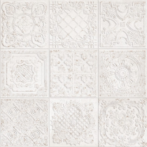 Aparici Gatsby White 60x60 dekoracyjne płytki ścienne ornamenty