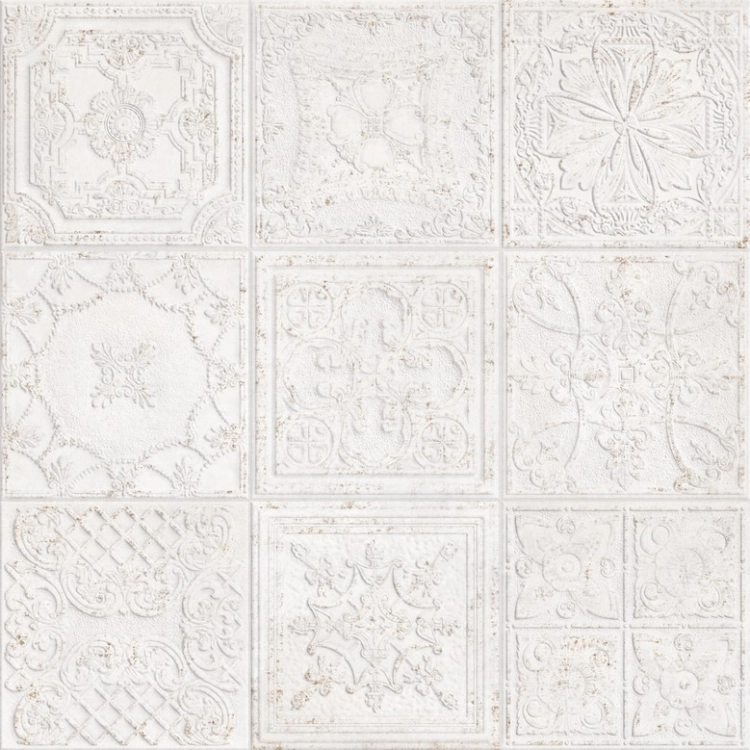 Aparici Gatsby White 60x60 dekoracyjne płytki ścienne ornamenty