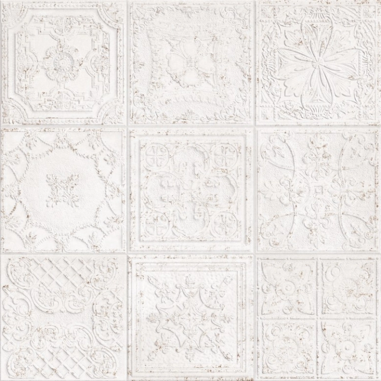 Aparici Gatsby White 60x60 dekoracyjne płytki ścienne ornamenty