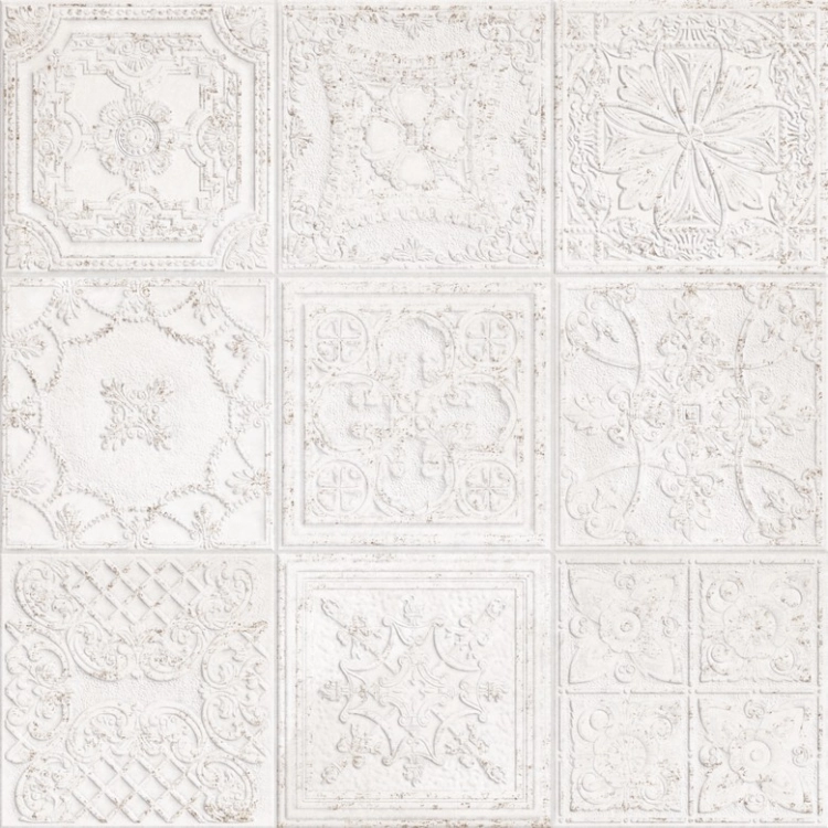 Aparici Gatsby White 60x60 dekoracyjne płytki ścienne ornamenty