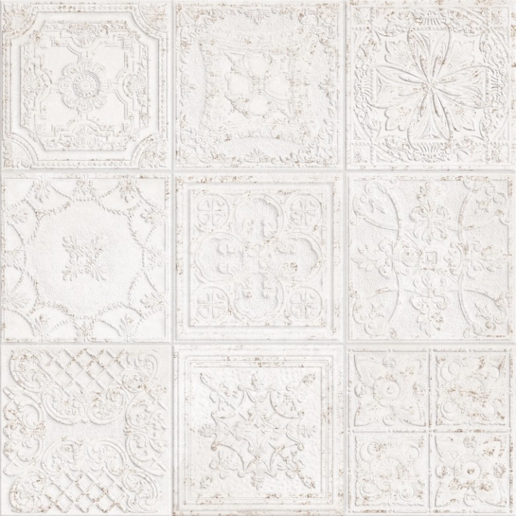Aparici Gatsby White 60x60 dekoracyjne płytki ścienne ornamenty