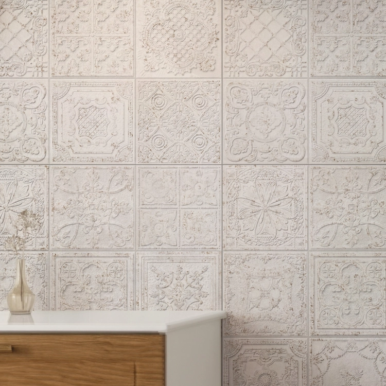 Aparici Gatsby White 60x60 dekoracyjne płytki ścienne ornamenty