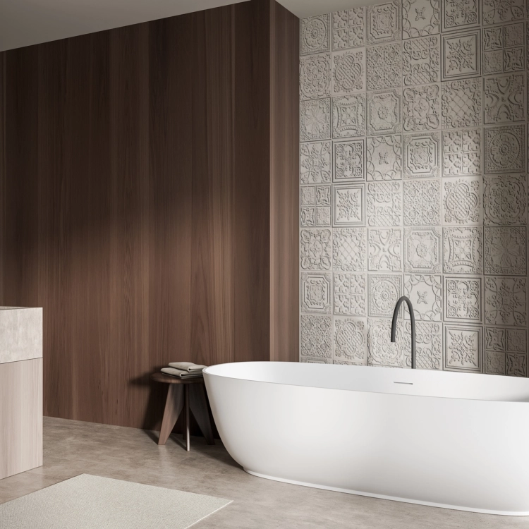 Aparici Gatsby White 60x60 dekoracyjne płytki ścienne ornamenty