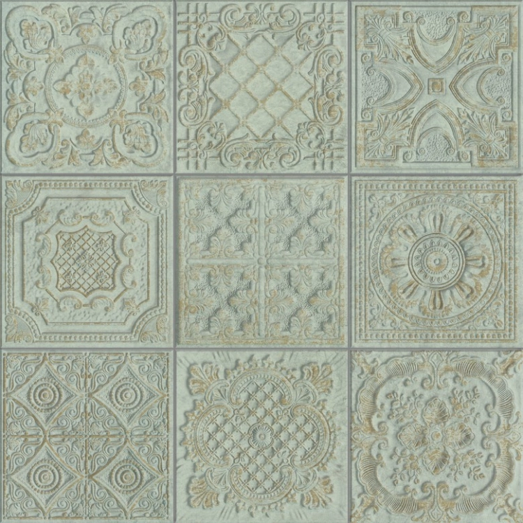 Aparici Gatsby Green 60x60 dekoracyjne płytki ścienne ornamenty