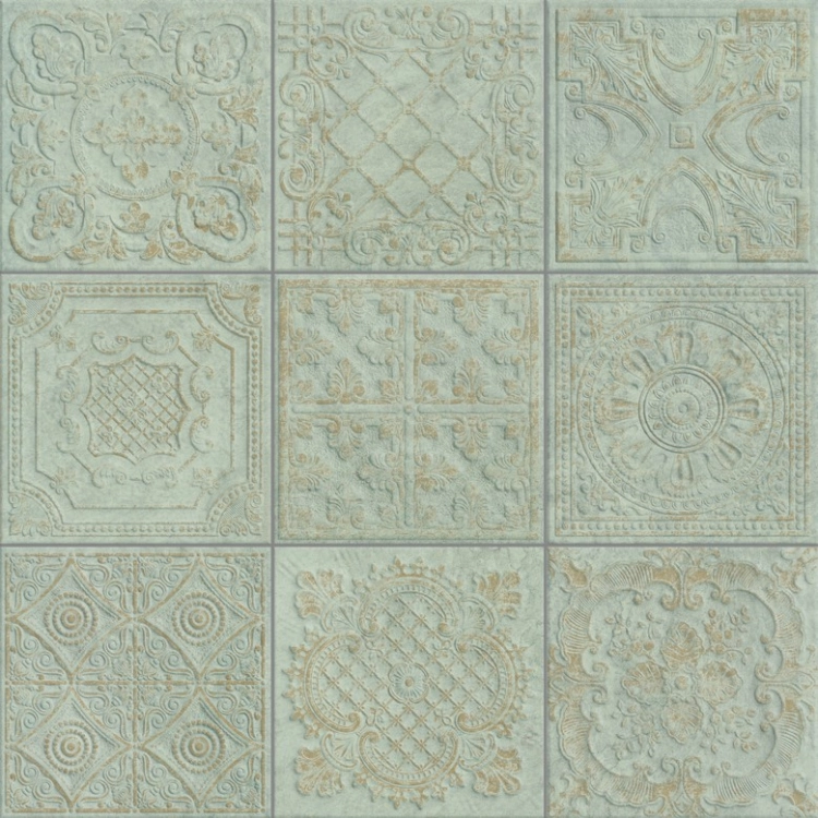 Aparici Gatsby Green 60x60 dekoracyjne płytki ścienne ornamenty