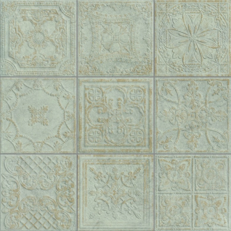 Aparici Gatsby Green 60x60 dekoracyjne płytki ścienne ornamenty
