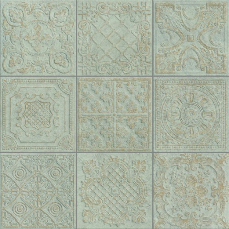 Aparici Gatsby Green 60x60 dekoracyjne płytki ścienne ornamenty