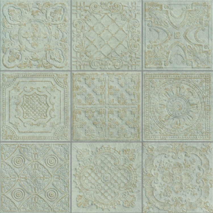 Aparici Gatsby Green 60x60 dekoracyjne płytki ścienne ornamenty