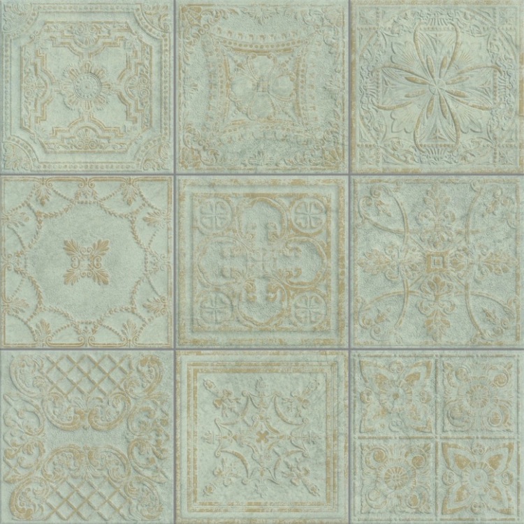Aparici Gatsby Green 60x60 dekoracyjne płytki ścienne ornamenty