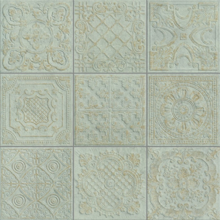 Aparici Gatsby Green 60x60 dekoracyjne płytki ścienne ornamenty