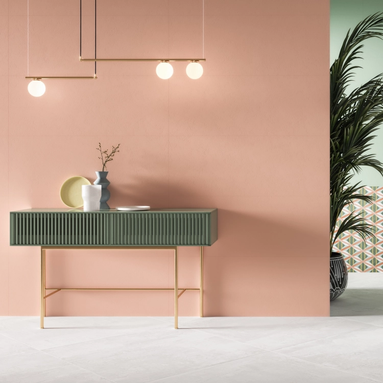 Aparici Spring Coral 45x120 płytki ścienne struktura cementu