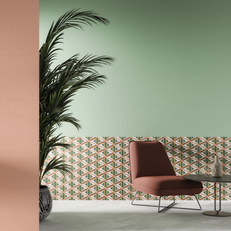 Aparici Spring Green 45x120 płytki ścienne struktura cementu