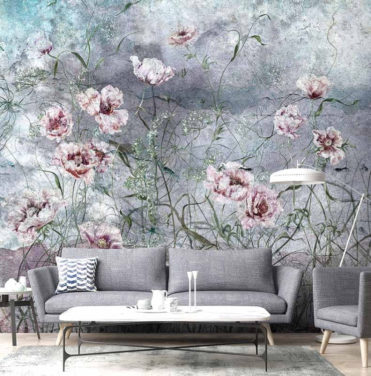 Florino tapeta w kwiaty fizelina