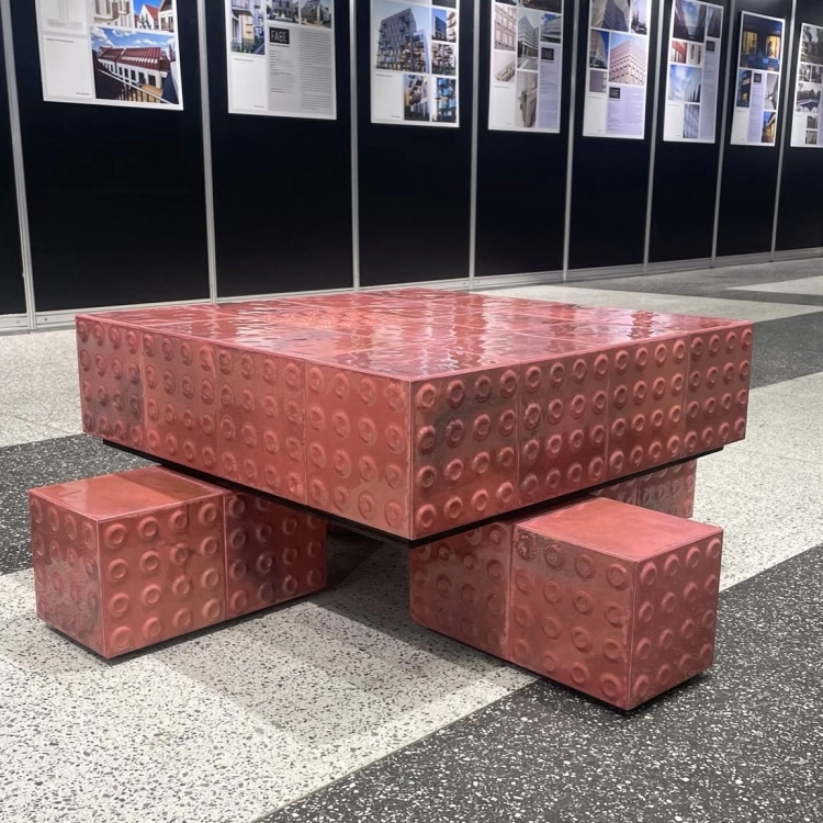 Vives Luca Granate-B 20x20 połysk czerwone płytki