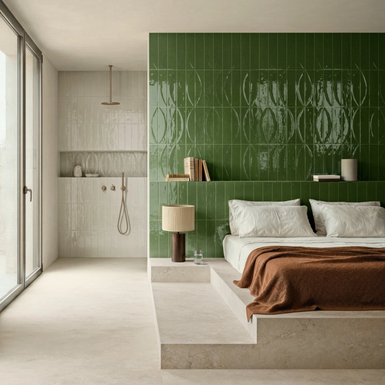 Marazzi Terralux 3D Pura Verde Lux 9,1x37,5 zielone kafle