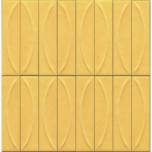 Marazzi Terralux 3D Pura Cedro Lux 9,1x37,5 żółte kafle