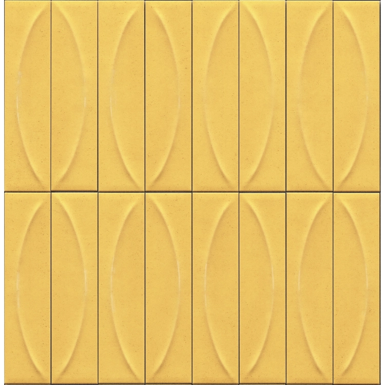 Marazzi Terralux 3D Pura Cedro Lux 9,1x37,5 żółte kafle