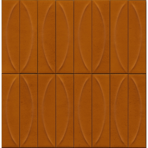 Marazzi Terralux 3D Pura Arancio Lux 9,1x37,5 pomarańczowe kafle
