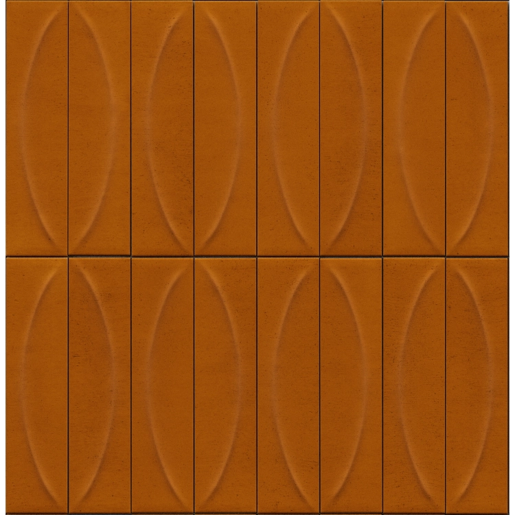 Marazzi Terralux 3D Pura Arancio Lux 9,1x37,5 pomarańczowe kafle