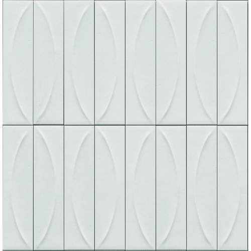 Marazzi Terralux 3D Pura Bianco Lux 9,1x37,5 białe kafle dekor