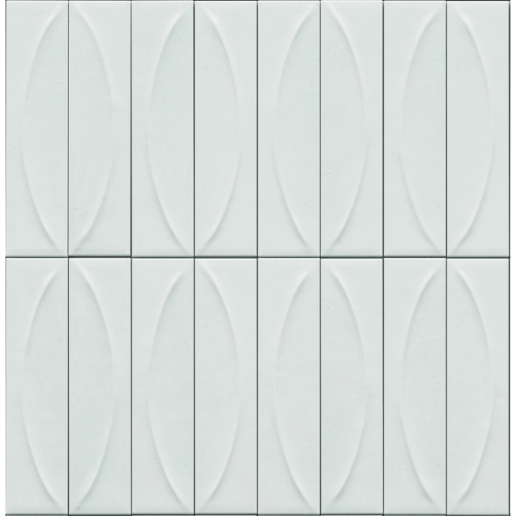Marazzi Terralux 3D Pura Bianco Lux 9,1x37,5 białe kafle dekor