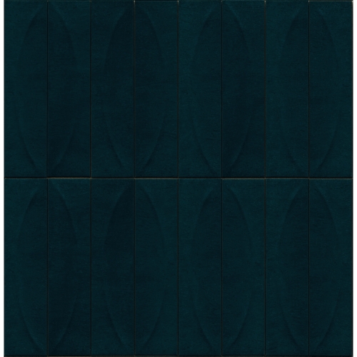 Marazzi Terralux 3D Pura Blu Lux 9,1x37,5 ciemnoniebieskie kafle dekor