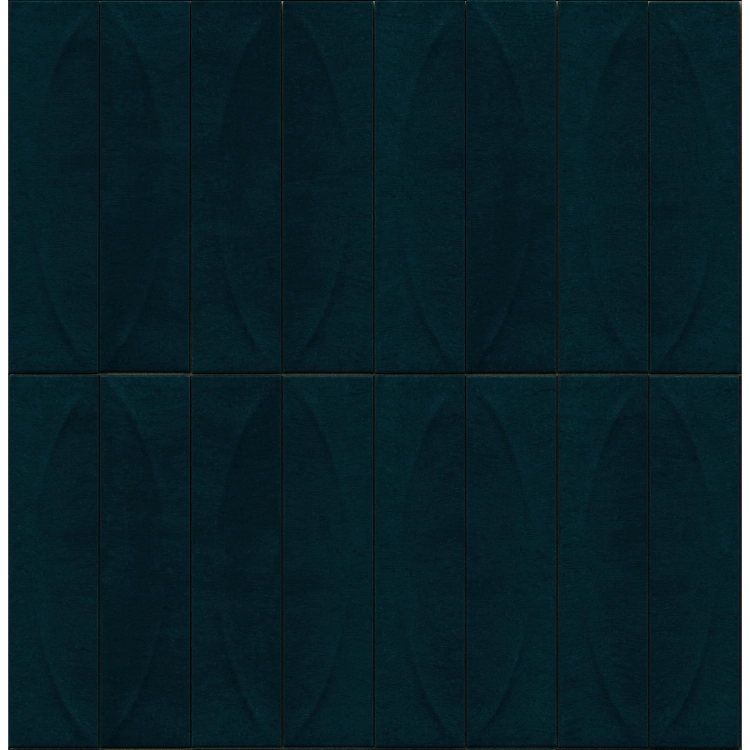 Marazzi Terralux 3D Pura Blu Lux 9,1x37,5 ciemnoniebieskie kafle dekor