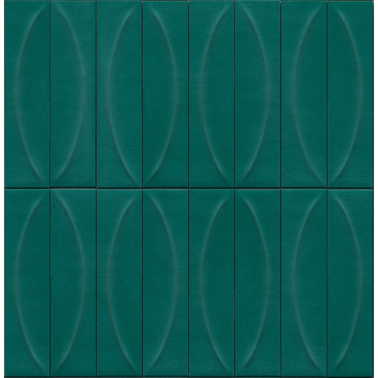 Marazzi Terralux 3D Pura Turchese Lux 9,1x37,5 turkusowe kafle dekor
