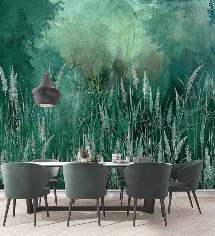 Trzciny trawy tapeta ścienna roślinna