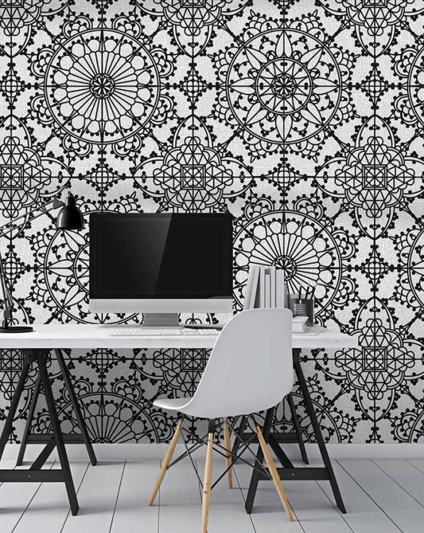 Koronkowa elegancka tapeta ścienna