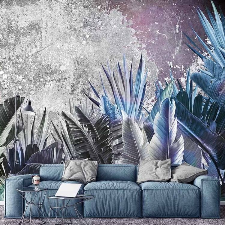 Palmowe liście tropikalna tapeta na fizelinie