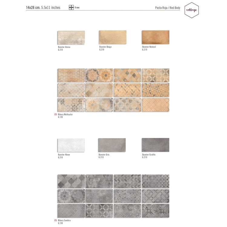 Laverton Bibury Sombra płytki dekoracyjne Vives cegiełki