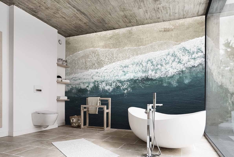 Piaszczysta plaża i morskie fale tapeta