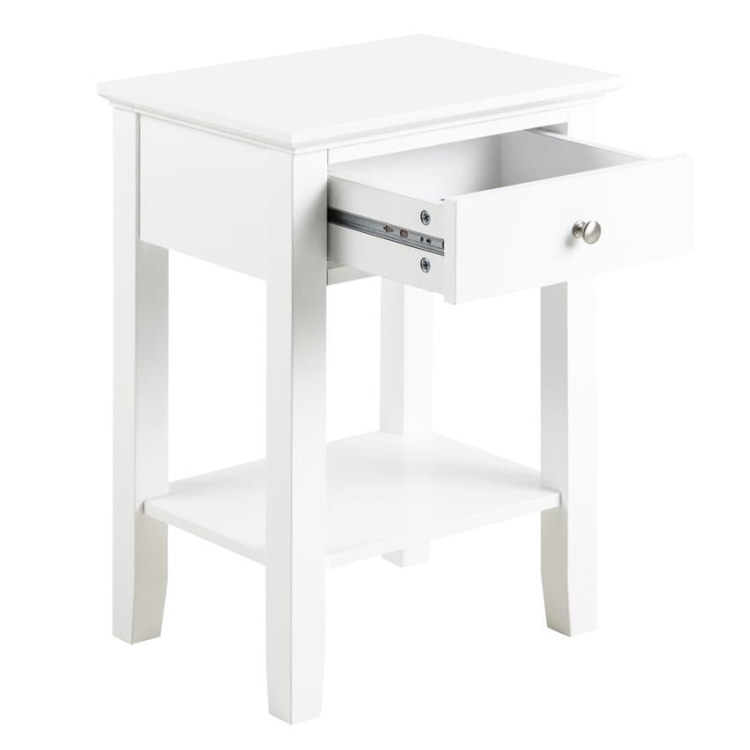 Elegancka biała szafka nocna glamour